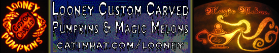 Looney Custom Carved Pumpkins & Magic Melons